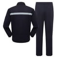 thumbnail image 3 of Penkiiy Unisex Work Suit With Long Sleeves Coat Jacket And Reflective Pants Color Blocking Set L Black, 3 of 4