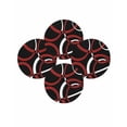 thumbnail image 7 of 13 Inch Round Placemats Set of 4, Red Geometric Non Slip Heat Insulation PP Table Mats, Vintage Abstract Stripes Aesthetic Art Washable Place Mats for Kitchen Dining Party Table Decor, 7 of 7