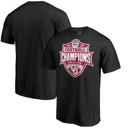 Oklahoma Sooners Fanatics Branded 2018 Big 12 Football Champions T-Shirt - (Best High School Football Team In Oklahoma)