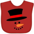 thumbnail image 3 of Inktastic Snowman with Top Hat and Carrot Nose Boys or Girls Baby Bib, 3 of 4