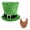 B, variant on Green Homburg Leprechaun Fashion Top Hat Gifts for Boyfriend Hat Wide Brimmed Unisex Wear for Gatherings Photo Props