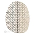 thumbnail image 3 of White Area Rug 6X9, Geometric Wool, Wool Area Rugs, Hallway Living room, Oval Carpet, 3 of 6