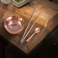 thumbnail image 2 of Wollet Pure Copper Bowl （12.5*5.2 or 6.2cm）- Brass Bowl - Copper Spoon 15cm -Brass Chopsticks 25cm, 2 of 3