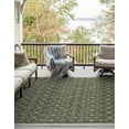 thumbnail image 7 of Unique Loom Outdoor Trellis Collection Area Rug - Tribal Trellis (9' x 12' Rectangle Green/Natural), 7 of 7