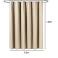 thumbnail image 2 of Cortina de ducha de tela beige, cortinas de ducha de tela resistente con textura tipo gofre para baño, juego de cortinas de baño con peso de lujo para spa de hotel con 12 ganchos de plástico, 71 x 71, 2 of 7