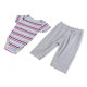 thumbnail image 1 of a rayas para bebé recién nacido de 2 piezas, de ón gris para de muñeca Reborn de 20 pulgadas CUTICAT Traje de muñeca renacida, 1 of 8