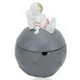 thumbnail image 2 of Cenicero de astronauta con tema de luna dorada, Material de resina, Cenicero portátil decorativo de gran capacidad con tapa para oficina en casa, 2 of 5