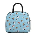 thumbnail image 2 of Lunch Bag Lunch Box for Women Reusable Insulated Lunch Bags,Water-Resistant Sushi Print Cooler Lunch Tote Bag, Large Capacity for Work Travel Picnic, 2 of 6