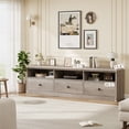 thumbnail image 2 of Roromall TV Stand for 75 Inch TV, Entertainment Center with Storage Drawer, Mid-Century Modern TV Console with Open Shelves, 2 of 6