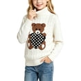 thumbnail image 2 of Mifsaly Toddler Boys Girls Turtleneck Sweater Kids Long Sleeve Chunky Knit Warm Pullover Sweaters, 2 of 7
