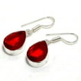 thumbnail image 6 of Mozambique Garnet Pear Shape Gemstone Handmade Engagement Jewelry Chain+Earrings, 6 of 6
