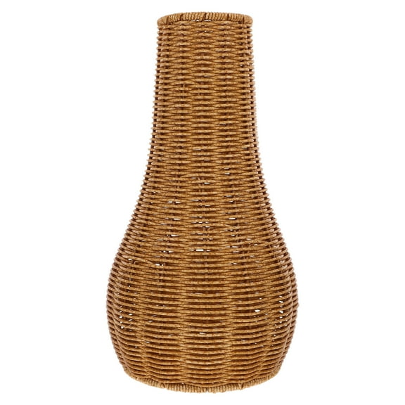 Masteelf Rustic Brown Plastic Vase for Storage Use Suitable Size Lightweight Farmhouse Decor 7 Inch