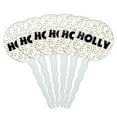 thumbnail image 1 of Holly Cupcake Picks Toppers - Set of 6 - Mutlicolored Speckles, 1 of 1