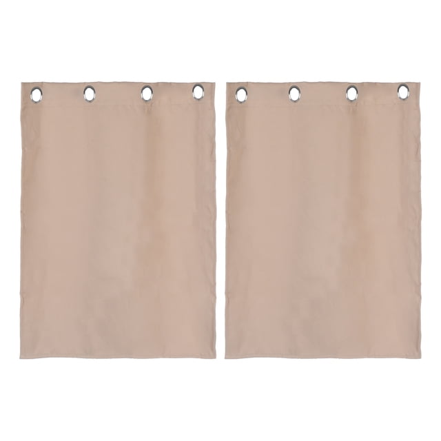 Unique Bargains Rideaux Courts, 29'L x 35'H Fenêtre Française Demi-Rideau 2 Panneaux, Beige