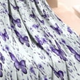 thumbnail image 3 of White Purple Butterfly Plant Pattern Blanket,Comfortable Soft Flannel Throw Blanket,All Season,Warm Lightweight Blankets for Sofa Bed Couch Living Room Chair,30"x40", 3 of 4