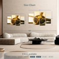 thumbnail image 3 of Elephant Stock Golden Sunset Propeller Wall Art - Horizontal Multi Panel Canvas - Living Room Wall Decor - Transportation Multi Panel - Yellow And Brown Decor - 52" x 32", 3 of 4