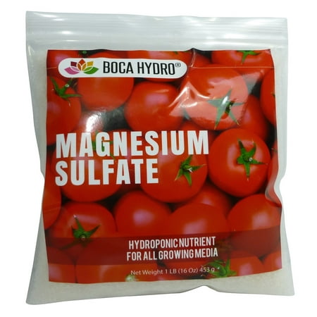 Boca Hydro Magnesium Sulfate Commercial Nutrient 1 LB Water Soluable Fertilizer Hydroponics (Best Hydro Nutrients For Weed)