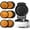 6 in 1 Multi Mini Maker, variant on 6-in-1 Mini Waffle Maker With Removable Plates, 4.5'' Mini Waffle Iron for Holidays, Parties & Events Waffle Maker Machine, 8 Plates with  Ceramic Coating, White