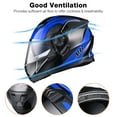 thumbnail image 5 of AHR RUN-M3 Modular Flip Up Helmet Full Face Dual Visor DOT Motorcycle Bike XXL, 5 of 9