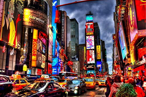 Jigsaw Puzzles 1000 PCS New York Times Square for Adult Kid Puzzle Home Decor** 