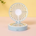 thumbnail image 6 of Portable Mini Rechargeable Fan with Makeup Mirror 3 Inch Foldable Personal Cooling Fan for Travel and Desk Use Pink, 6 of 9