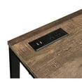 thumbnail image 4 of Equipped Rectangular Writing Table - Walnut & Black, Metal Composite Wood, No Storage, 24" Depth X 47" Width 30" Height Black With 47"w 24"d 30"h, 70lb Capacity, Open Base Style, 4 of 5