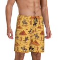 thumbnail image 6 of Mens Pajama Shorts, Brave Cowboys Sleep Shorts Men Pajama Bottoms Lounge PJ Shorts with Pockets, 6 of 6