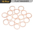 thumbnail image 3 of Uxcell M16 Flat Washer, 16 Pack Copper Ring Washer 20mm OD 1 Thick Sealing Gasket Ring, 3 of 7