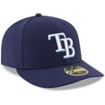 thumbnail image 2 of Men's New Era Navy Tampa Bay Rays Game Authentic Collection On-Field Low Profile 59FIFTY Fitted Hat, 2 of 4