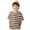 Coffee, variant on Boys Striped T-Shirt Round Neck Short Sleeve Casual Kids Top