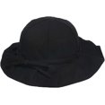 thumbnail image 3 of CoCopeaunts Cotton Bucket Hats for Women Bow Belt Summer Anti-UV Charming Ruffled Brim Vacation Travel Packable Girl Basin Hat, 3 of 8