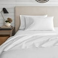 thumbnail image 3 of Color Sense Cotton Rich Jersey Bedsheet Set, Super-Soft & Cozy Knitted, 3-Piece Twin White, 3 of 8