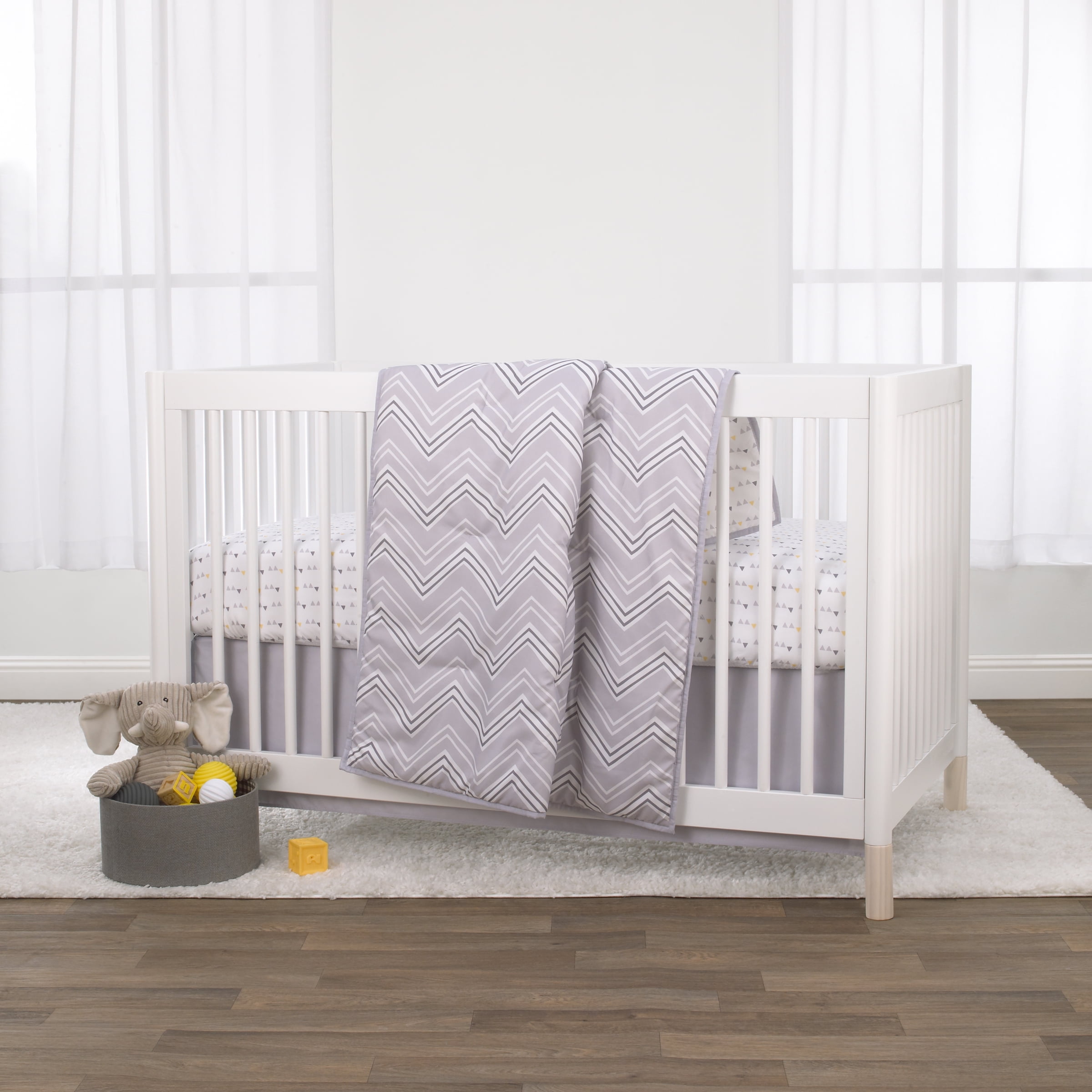 grey crib sheets