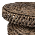 thumbnail image 5 of JONATHAN Y Marisol 19.65" Coastal Bohemian Handwoven Water Hyacinth Round Accent Side Table, Brown, TBL2504B, 5 of 7
