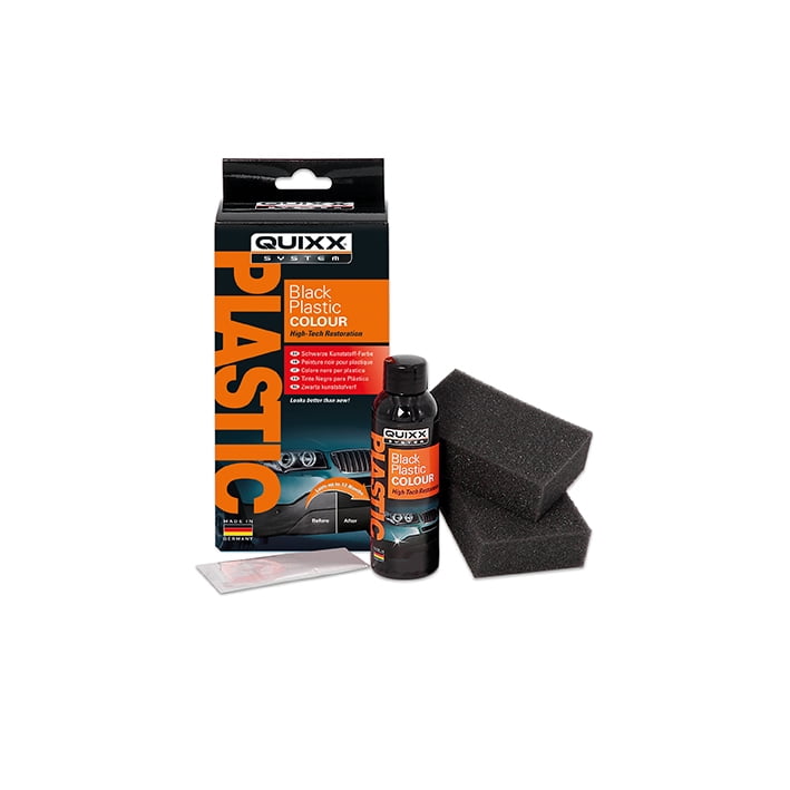 Quixx Black Plastic Color-Trim Restorer, Transforms Old, Weathered Plastic to Like New Condition, Use On Your Automobile or Motorcycle