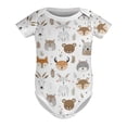 thumbnail image 5 of Baby Woodland Animals Bodysuits for Boy Girl Fox Rabbit Deer Bear Leaves Infant Romper Jumpsuit Funny Forest Animals Newborn Unisex Outfit, 5 of 7