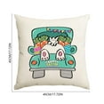 thumbnail image 4 of LHNFt Spring Easter Pillow Covers 18x18 Inch, Cute Bunny Rabbit Floral Easter Decorations Watercolor Pink Flower Butterfly Decorative Throw Pillow Cases Outdoor Farmhouse Decor for Sofa Couch Bed, 4 of 7