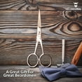 thumbnail image 6 of Striking viking beard and mustache scissors stainless steel grooming set with comb and pouch, 6 of 8