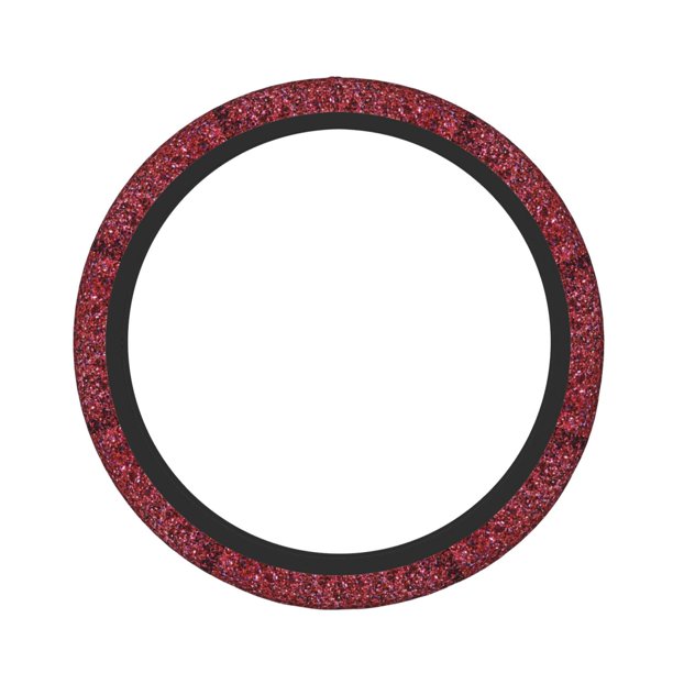Fotbe Red Glitter Funda para Volante Universal de 15 pulgadas, Accesorios para Auto para Hombre y Mujer, Protector de Volante Cómodo para SUV y Sedán
