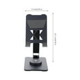 thumbnail image 4 of TABLZONE Grey Aluminum Phone Stand with Adjustable Height and 360° Rotation for Desk Use, Compatible with Smartphones and Tablets, 4 of 6