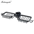 thumbnail image 1 of Aluminum Basket Shelf Single Layer Bathroom Accessory Storage For Shampoo Soap Shower Storage Rack Holder Organizer With Hooks Wb8007, 1 of 5