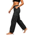 thumbnail image 6 of Idoravan Womens Cargo Pants Straight Leg Women's Outdoor Work Straight-Leg Cargo Pants with Multiple Pockets and Drawstring Hem, 6 of 7