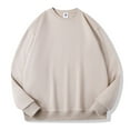 thumbnail image 2 of Diufon Plus Size Pullover Tops for Women Solid Color Sweatshirts Round Neck Long Sleeve Blouses, 2 of 3
