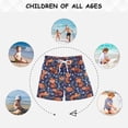 thumbnail image 6 of FORMRS Boys Swim Trunks Quick Dry Mesh Lining Beach Boardshorts, Sizes XS-XL, Red Panda Pattern, 6 of 7