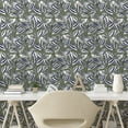 thumbnail image 2 of Ambesonne Tropical Peel & Stick Wallpaper for Home, Foliage Flowers Dots Art, 13"x36", Dark Lavender and Sage Green, 2 of 5