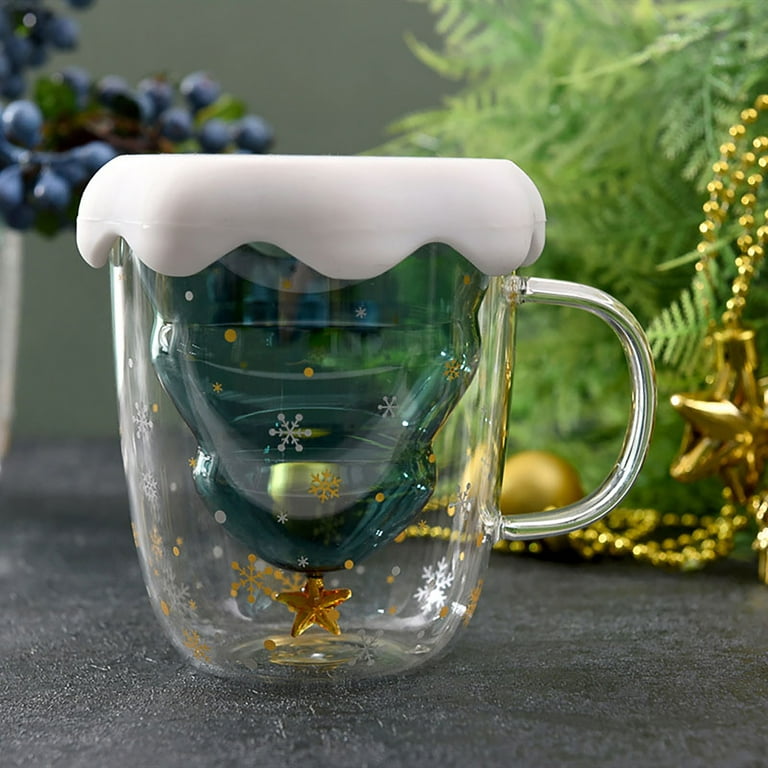 Christmas Pattern Frosted Glass Cup Single layer Straw - Temu