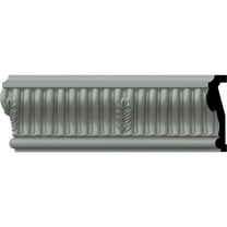 Ekena Millwork 3 3/8"H x 1"P x 94 1/2"L, (5 1/8" Repeat), Nevio Chair Rail (2-Pack)