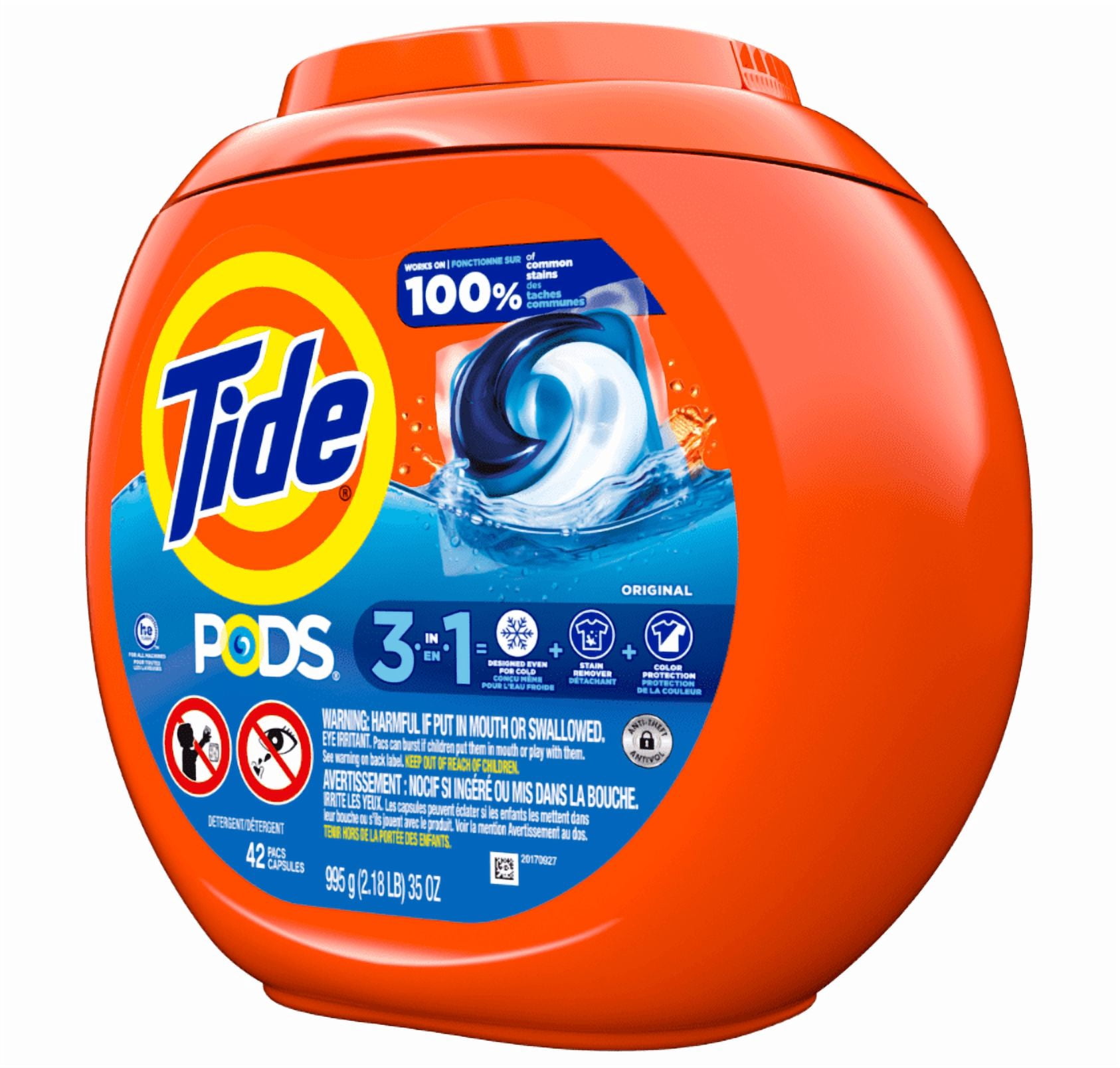 Pack of 2 Tide PODS Liquid Laundry Detergent, Original Scent, HE Compatible, 42 Count
