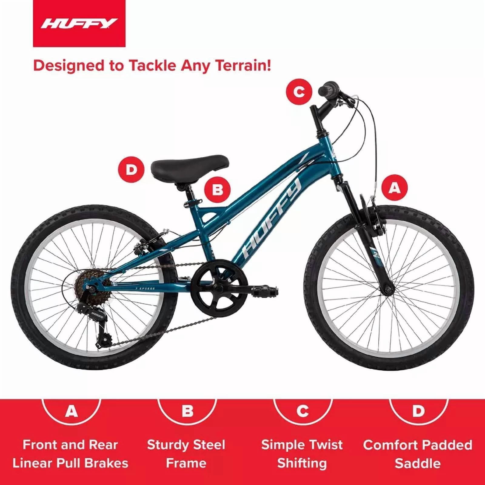 HUFFY HIGHLAND MOUNTAIN BIKE - 20" WHEELS - 7 SPEEDS - EMERALD GLOSS