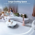 thumbnail image 4 of 43 Inch Tower Fan with Remote Control,Standing Electric Oscillating Floor Fans That Blow Cool Air,3 Speed Settings & 12 Timer,Small Bladeless Cooling Fan for Bedroom Office Dorm Room,Pink, 4 of 8
